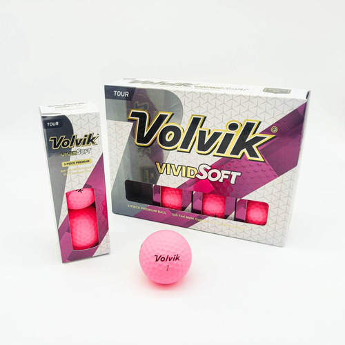 Pelotas De Golf Volvik Vivid Soft Rosa Una Docena