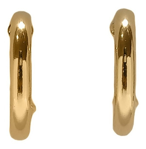 Aros Argolla Tubo 20mm Enchapado Oro 18 K