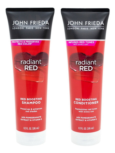 John Frieda Kit Radiant Red Shampoo + Acondicionador Rojos