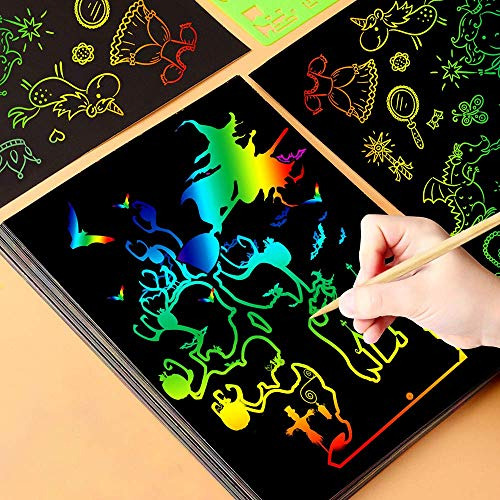Scratch Rainbow Art Niños Magic Scratch Off Paper Jueg...
