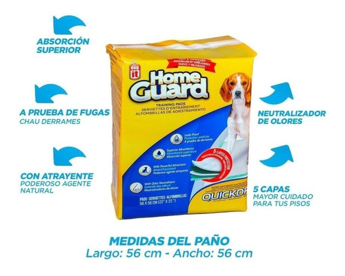 Paño Sanitario Entrenamiento Adiestramiento Perros 50 Unid