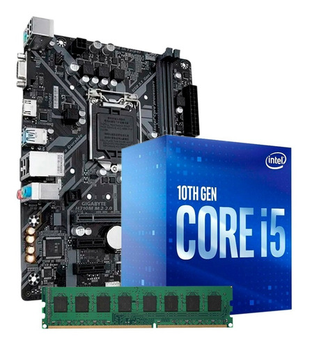 Combo Actualizacion I5 10400 8gb Ddr4 + Mother H410m Pc