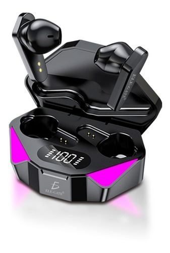 Audífonos In Ear Inalámbricos X15 Bluetooth Gamer Deportivo Color Negro Color de la luz Violeta