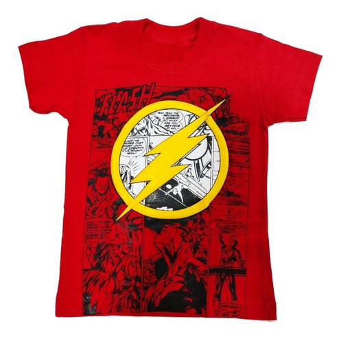 Camiseta Flash Fondo, Súper Héroes Dc Cómics, Niño