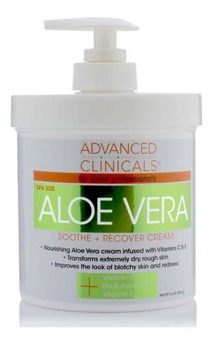 Advanced Clinicals Aloe Vera Crema Con Vitamana C Y E 454g