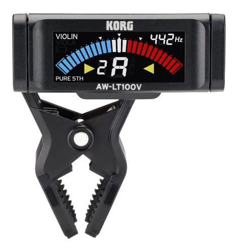 Imagen 2 de 10 de Korg Aw Lt100v Afinador Pinza Clip Violin Viola 100 Horas Cu