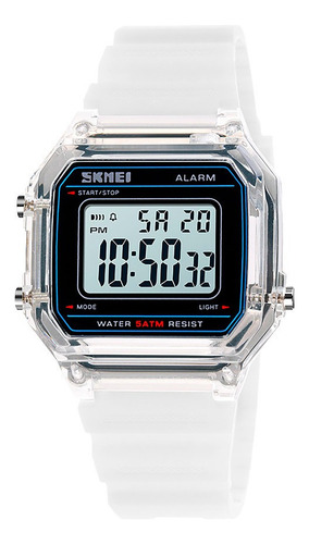 Reloj Mujer Skmei 1698, Moda, Deportivo, Alarma, Blanco