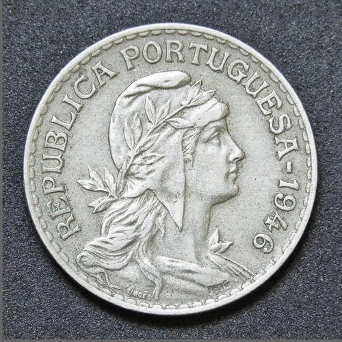 Moeda 1 Escudo 1946 Portugal Rara Assim Quase Soberba (Usado)