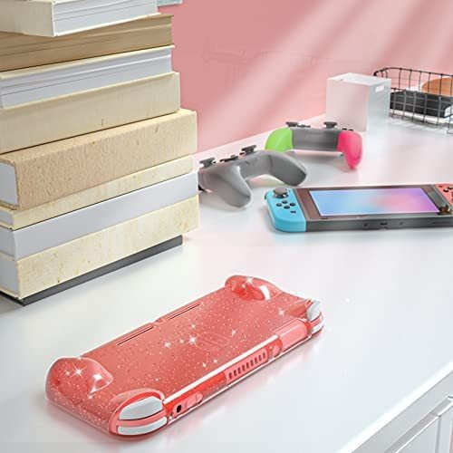 Estuche Crystal Grip Glitter Para Nintendo Switch Lite, Cubi