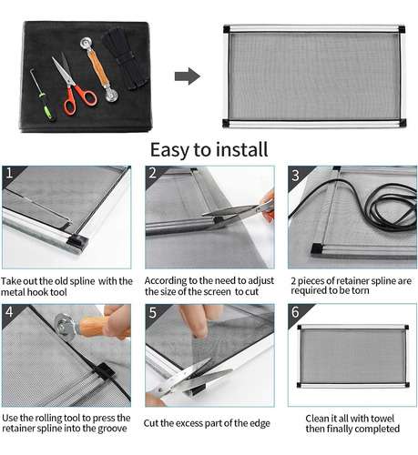 De Pantalla De Ventana Ajustable De Bricolaje Malla De ...