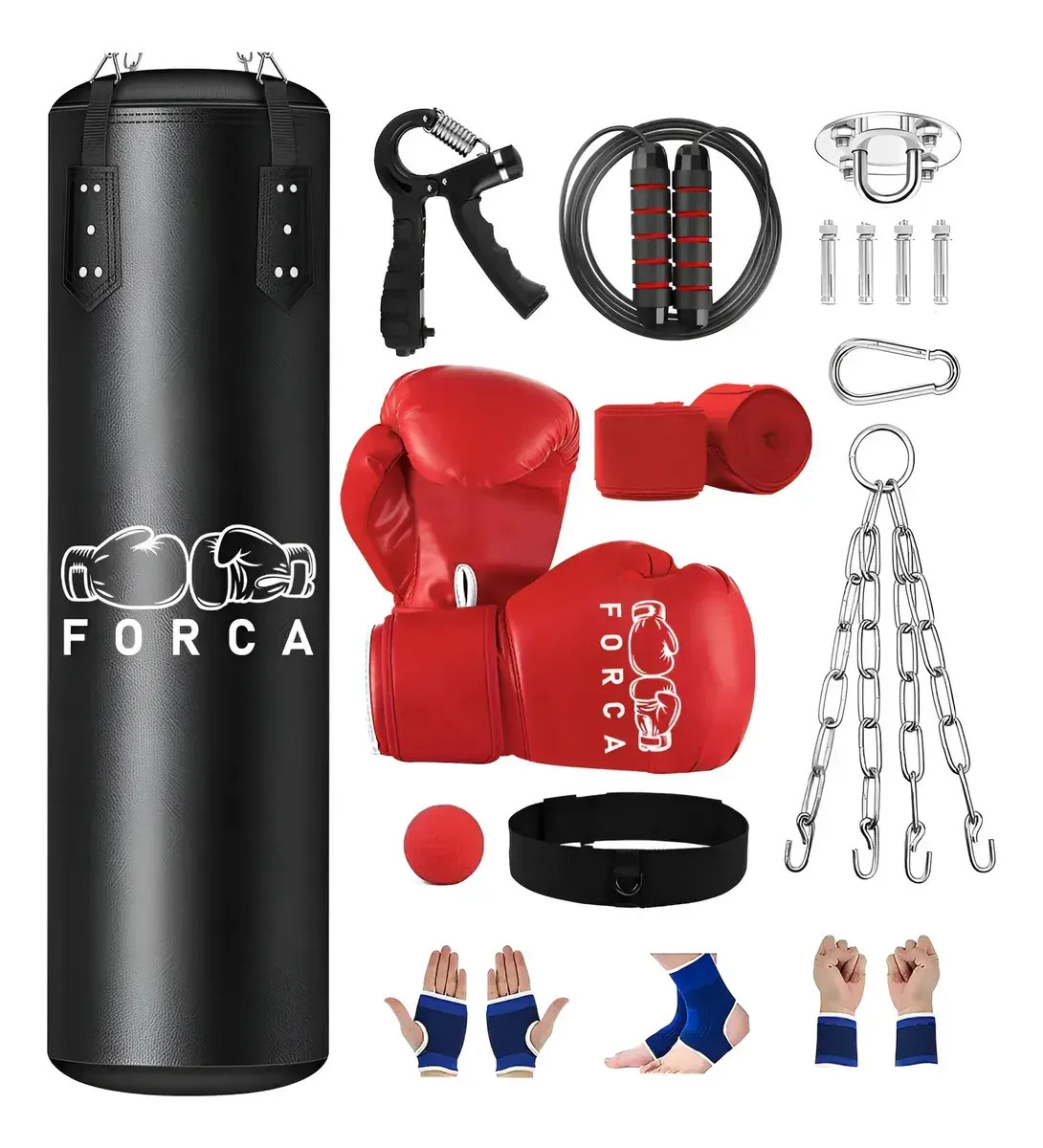 Saco de Pancada Profissional Dobevi 120 cm Kit com Luvas e Acessórios