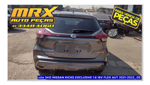 Sucata Nissan Kicks Exclusive 1.6 16v Flex Aut 2022 Pecas