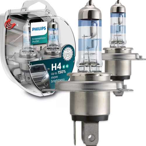 Imagem 1 de 5 de Kit Lâmpada Philips X-treme Vision H4 - 55\60w 12v - Par