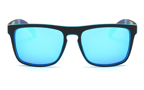 Óculos De Sol Masculino Dubery Polarizado Uv400 + Case Lente Azul Desenho D731