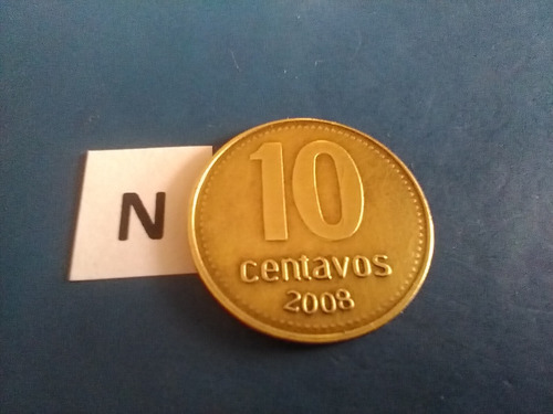 Monedas De La Argentina De 10 Centavos De Peso Año 2008