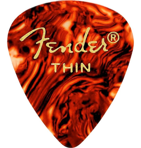 Kit 6 Palhetas Fender Classic 351 Thin Tortoise Shell Celulo