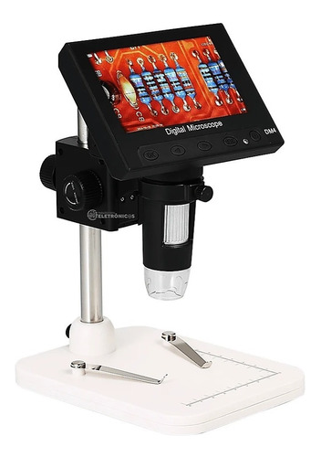 Novidade Microscópio Digital Dm4 C/ Tela Lcd E Aumento 1000x