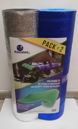 2 Colchoneta Para Camping O Ejercicio De 1.80x0.60mt X 10mm 