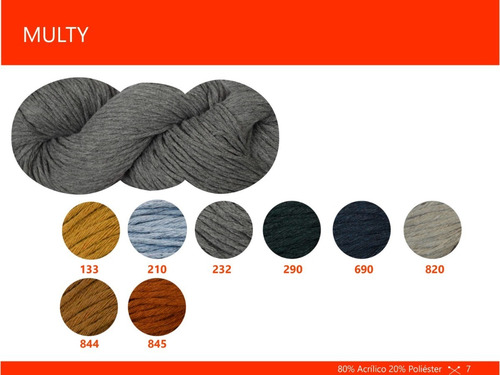 Imagen 2 de 3 de Hilado Multy Nube X 200 Gr. Por Color