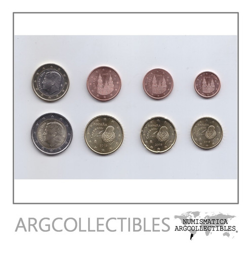 España Set 8 Monedas Euros 2019 Unc