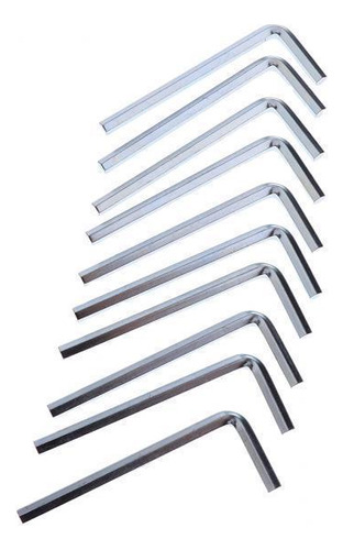 5 X 10 Piezas Allen Llave Hexagonal De