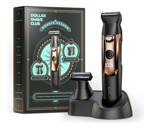 Dollar Shave Club | Recortadora De Doble Cabezal | Maquinil. Color negro