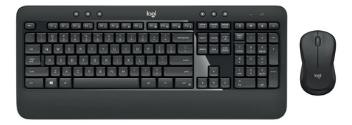 Kit Teclado Y Mouse Advanced Rf Inalámbrico Negro, Blanco