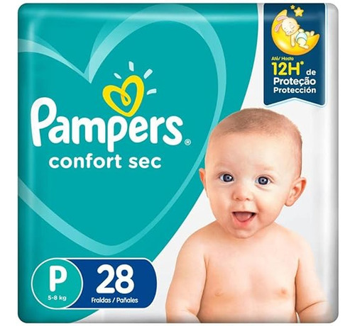 Fralda Pampers Confort Sec P 28 Unidades