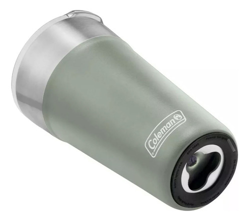 Vaso Térmico Coleman Acero Inox. Brew 600ml Con Destapador Color Verde Claro Brew Negro