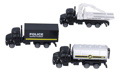 Children Vehicle Toy 3pcs 1:50 Truck Model Set Pull Back
