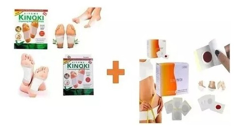 Parches Desintoxicantes Cuerpo Kinoki  10 Pz + 10 Slim Patch