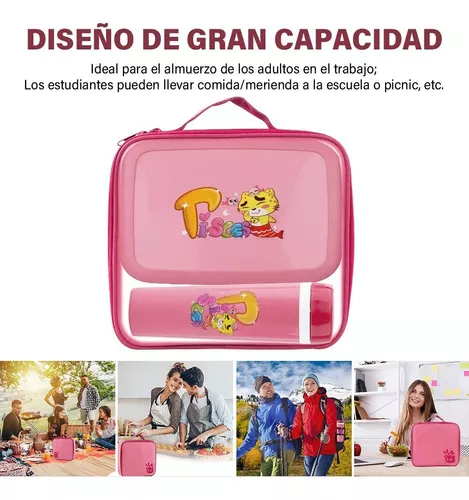 Lonchera Lunch box bento portátil para niños y adultos con 5 compartimentos  de sellado hermético, libre