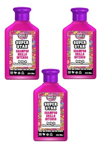 Delfis Bellisima Shampoo Super Star Brillo Intenso X3