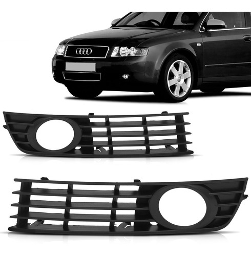 Par Moldura Grade Milha Audi A4 2002 2003 2004