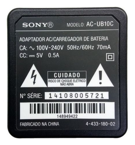 Lote 20x Carregador Câmera Sony Ac Ub10c