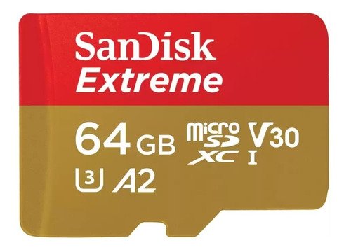 Memoria Sandisk Extreme 64gb 4k V3 170mb/s Microsdxc