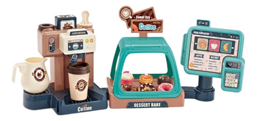 Xd 41pcs Juego De Cocina Infantil Mini Cafetera Donut For