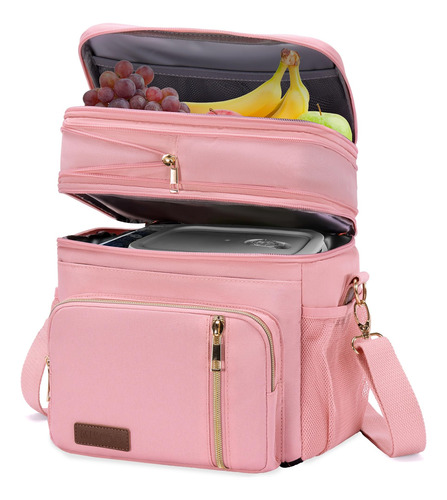 Lonchera Y Lonchera Miycoo Double Deck De 15 Litros Con Aisl