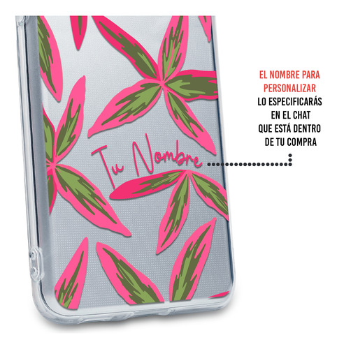 Funda Para Xiaomi Hojas Flores Para Mujer Con Tu Nombre