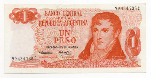 Argentina Billete 1 Peso Ley Bottero 2318a Ex+