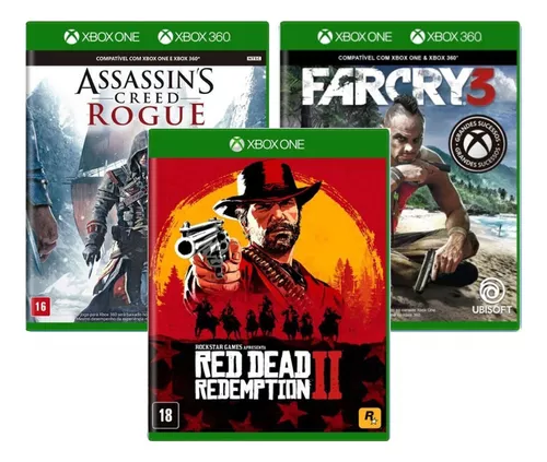 Jogos Xbox One -red Dead 2 +assassins Creed Rogue +farcry 3