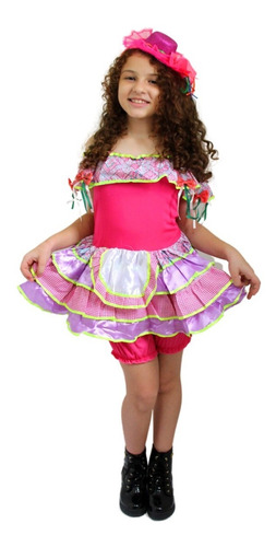 Vestido Festa Junina Caipira Infantil Criança Quadrilha 