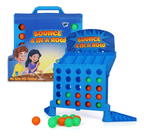 Juego De Mesa Point Games Bounce 4 En Una Fila Con Funda De