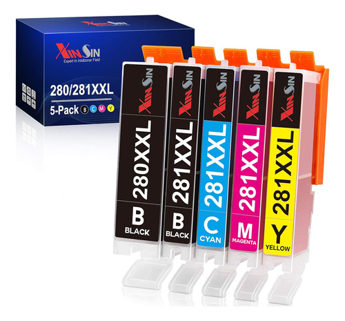 Xinsin Pgi-280 Cli-281 Xxl Reemplazo Compatible Para Cartuch