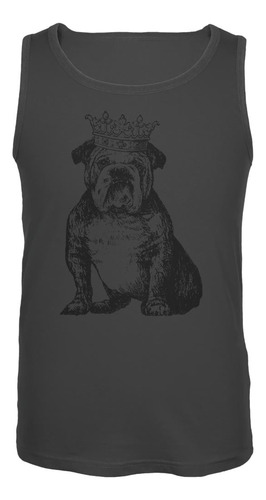 Camiseta Sin Mangas Para British Bulldog Crown, Color