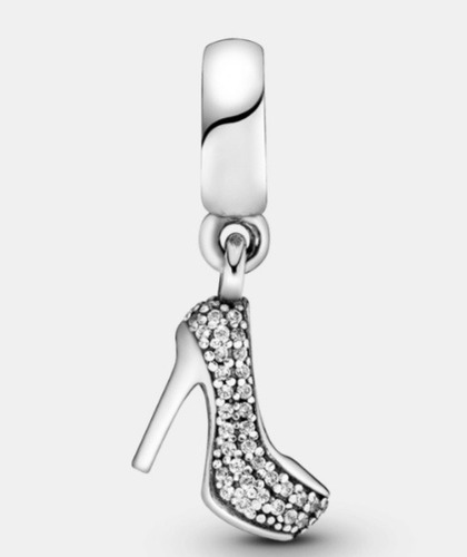 Charm,dije Pandora Stiletto Pave Plata925 Original 