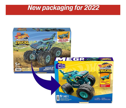 Mega Hot Wheels Wrex - Juego De Construcción De Camión Monst