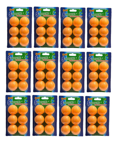 Pelota De Ping Pong Mesa Color Naranja 12 Set/ 1 Paquete