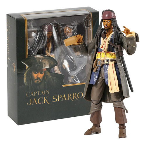 $ Figura De Acción Pirata Del Capitán Jack Sparrow De Shf