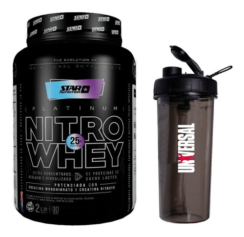 Proteína Nitro Whey Star Nutrition Y Shaker Universal